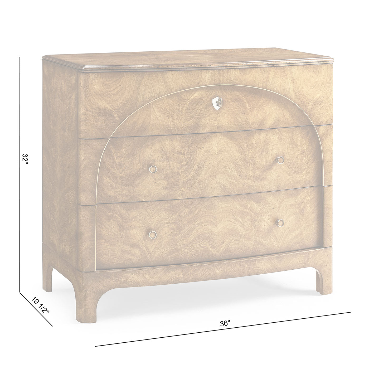 Orsman Three Drawer Nightstand