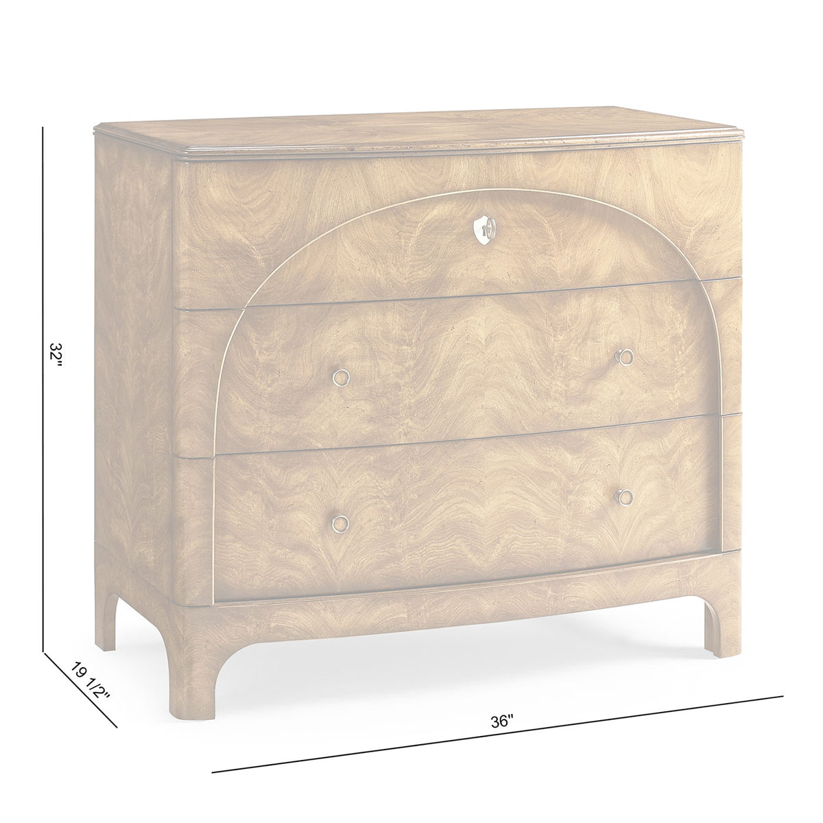Orsman Three Drawer Nightstand