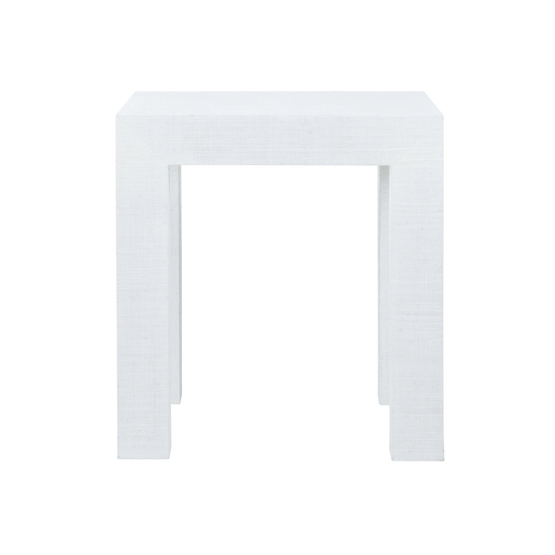 Sanibel Side Table - White in 24 / Raffia - Chelsea House