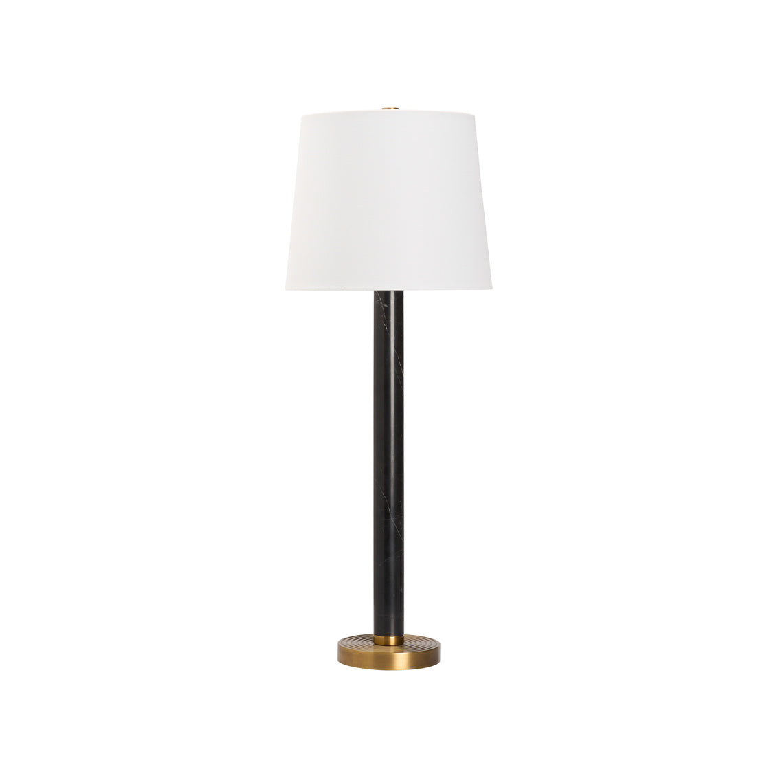 Ring Buffet Lamp - Aged Brass/Black Marble