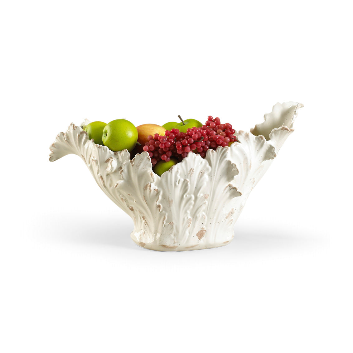 Acanthus Leaf Bowl - Cream in 11 / Ceramic/Porcelain - Chelsea House