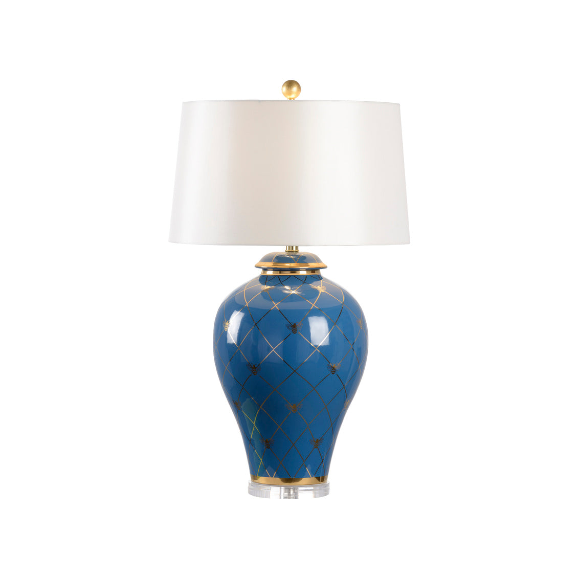 Ginger Jar Lamp - Blue in 33 / Ceramic/Porcelain - Chelsea House