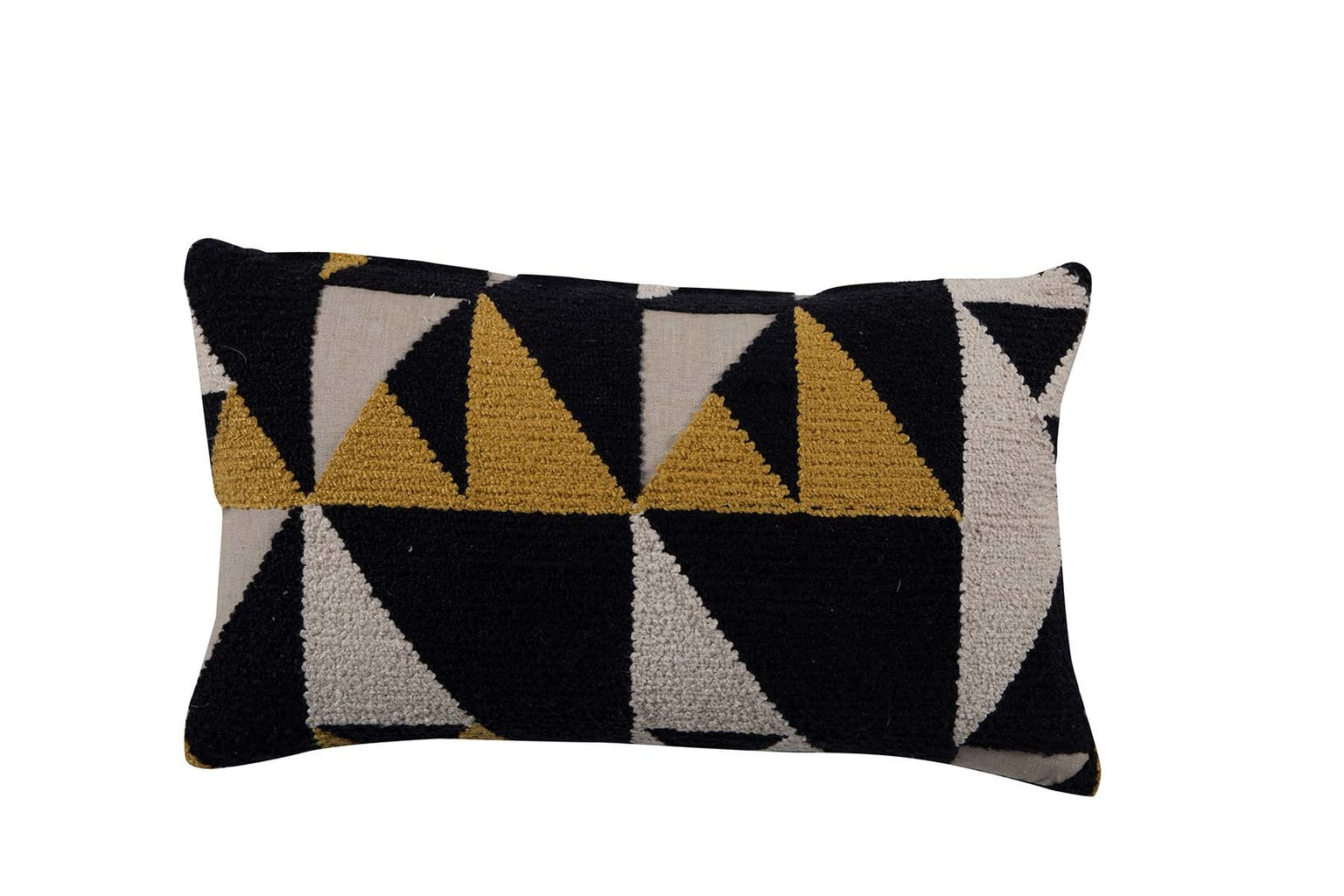 Geo Mustard Poly 12x20