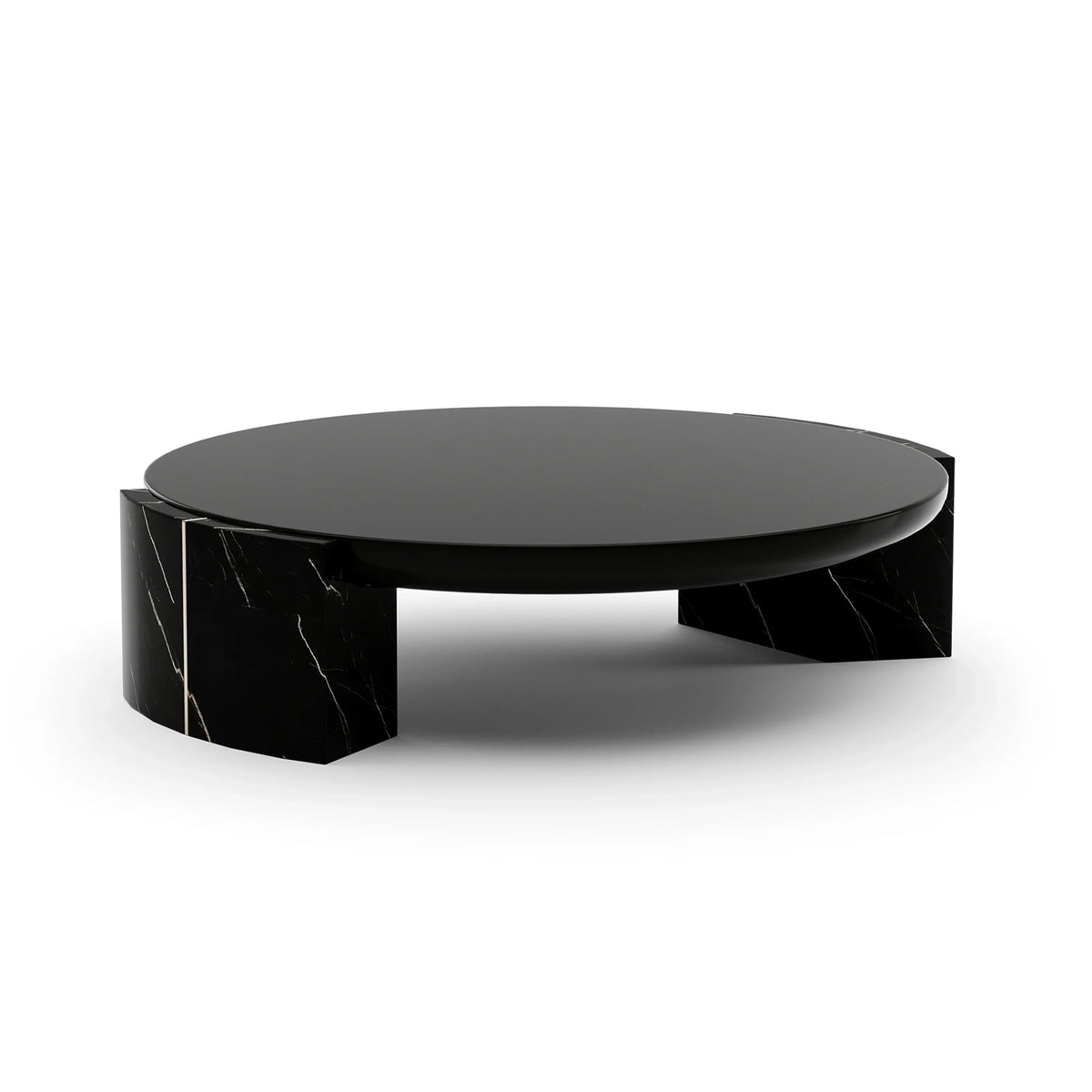 Overlap Round Cocktail Table Dark