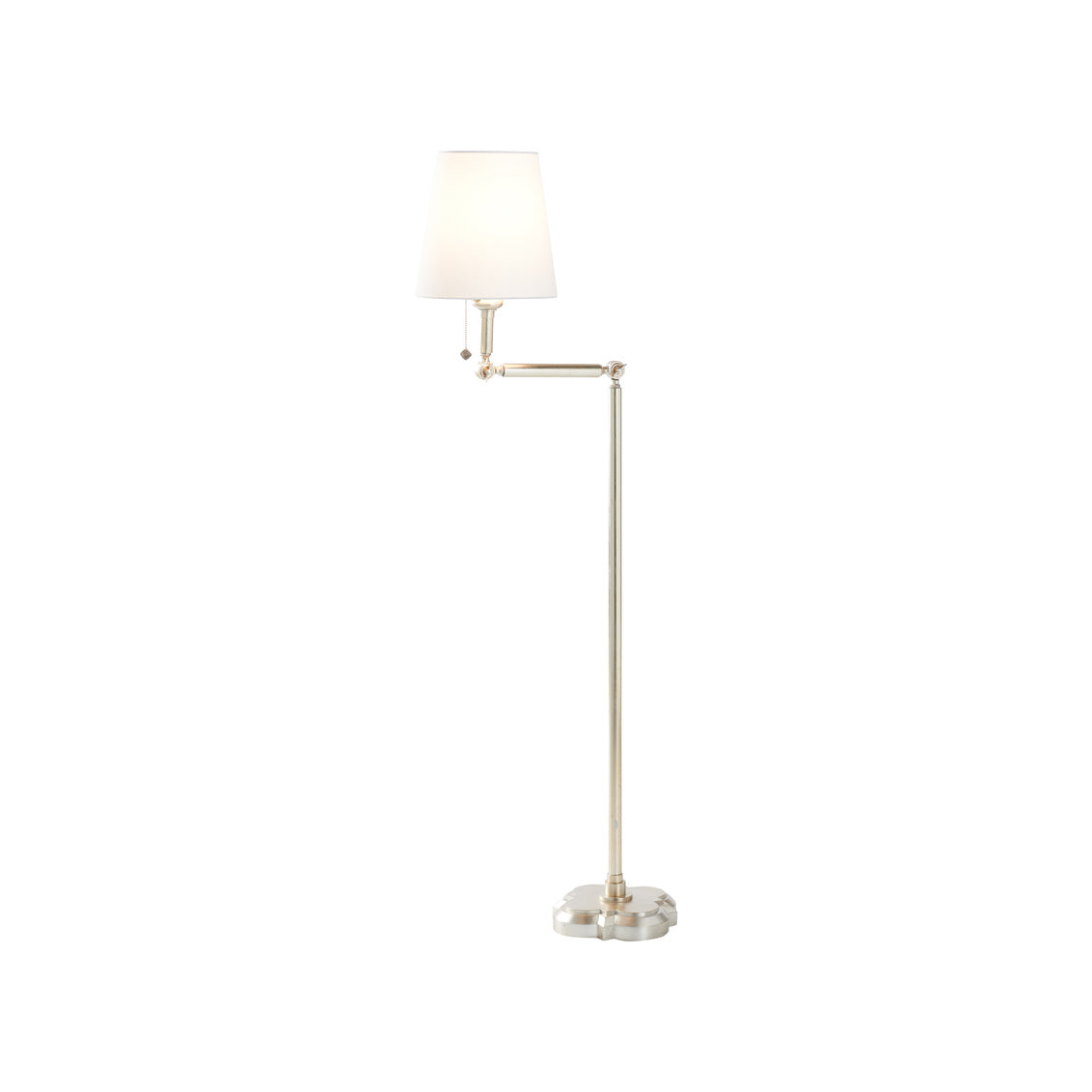 Quatrefoil Floor Lamp - Silver Leaf in Antique Silver Leaf / Metal - Chelsea House