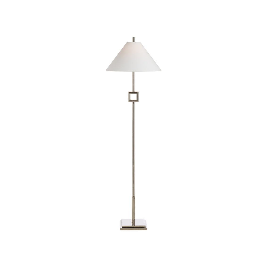 Overhill Floor Lamp - Polished Nickel in 55.5 / Metal - Chelsea House