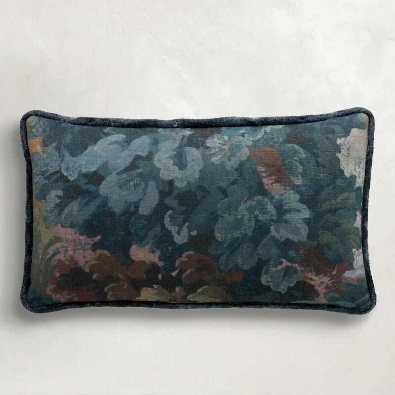 Tapestry Blue Feather 22x22