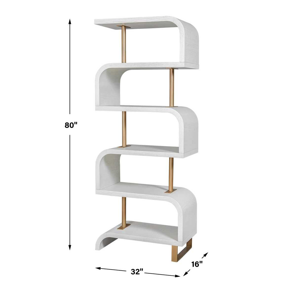 Bia Etagere, White – Furniture by Uttermost | Sutter & Vale