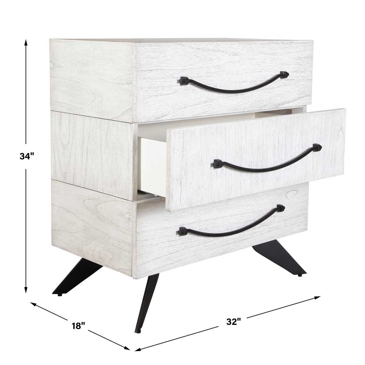 Vivi 3 Drawer Chest – Furniture by Uttermost | Sutter & Vale