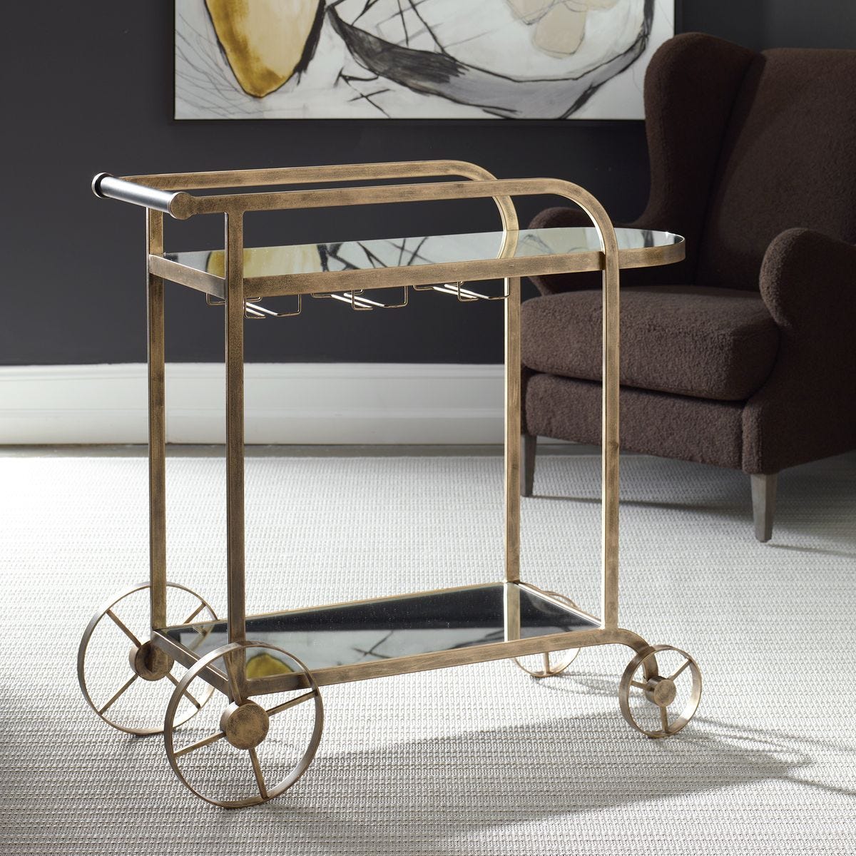 Carrinho Bar Cart – Furniture by Uttermost | Sutter & Vale