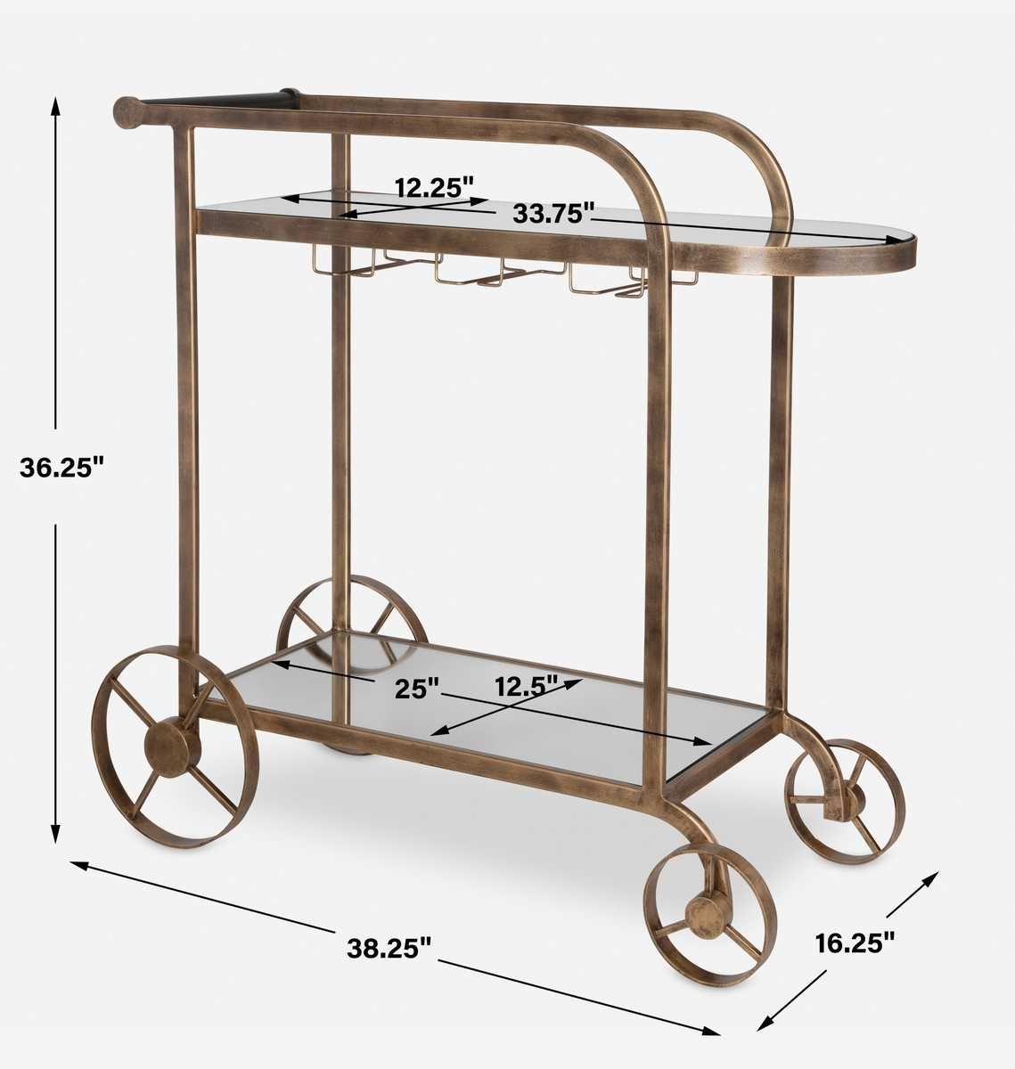 Carrinho Bar Cart – Furniture by Uttermost | Sutter & Vale