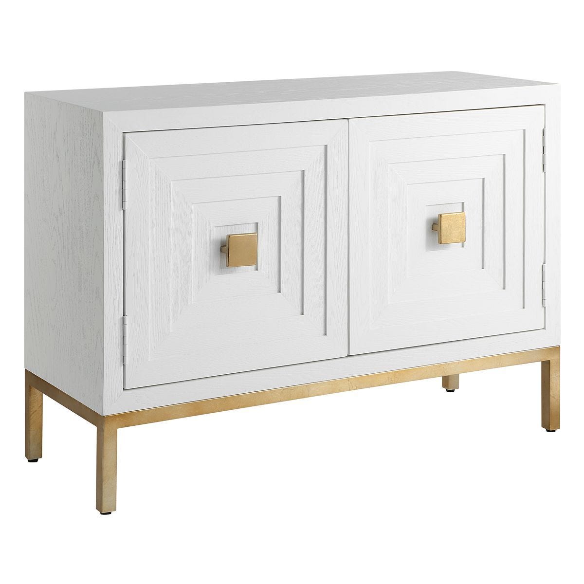 Aiken 2 Door Cabinet, White – Furniture by Uttermost | Sutter & Vale