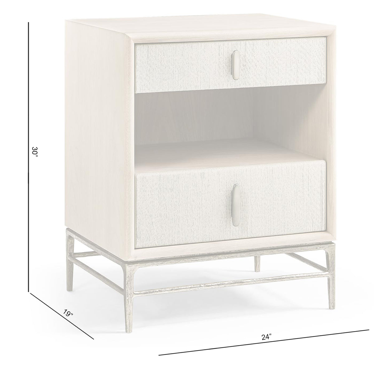 Clapotis Danish Cord Narrow Nightstand