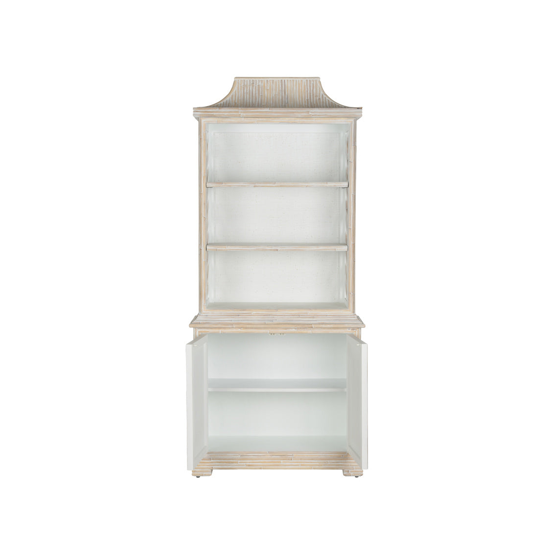 Lyford Cay Bookcase in Whitewashed / Wood - Chelsea House