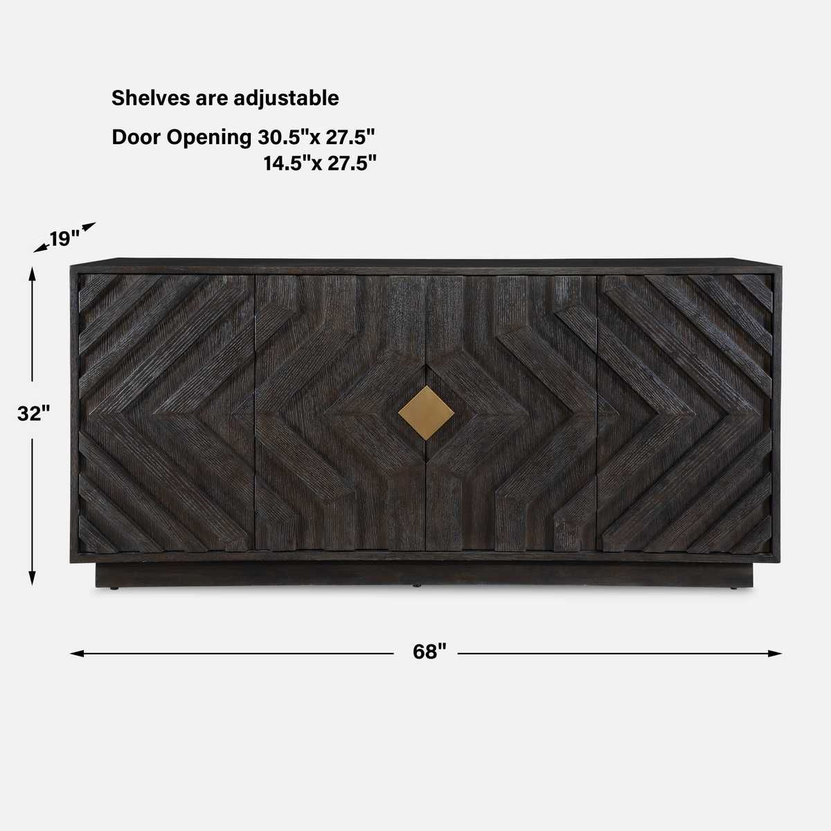 Faulkner 4 Door Cabinet – Furniture by Uttermost | Sutter & Vale