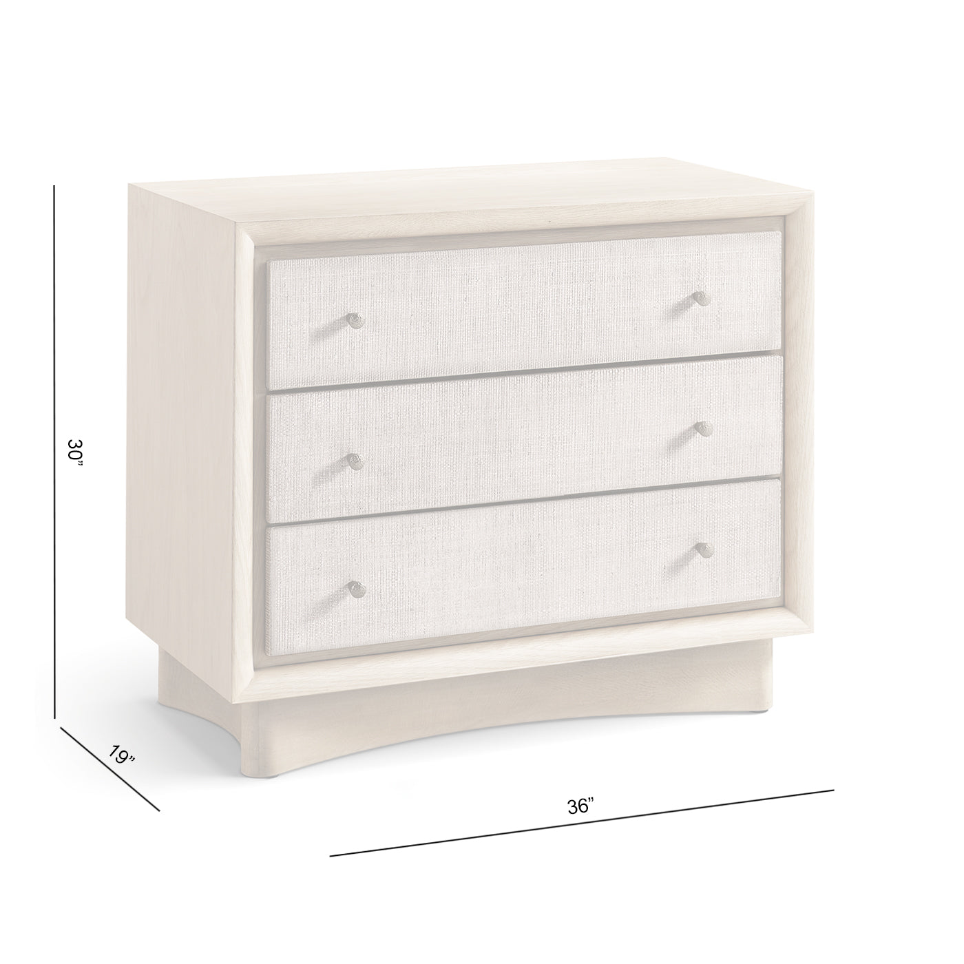 Keel Three Drawer Nightstand