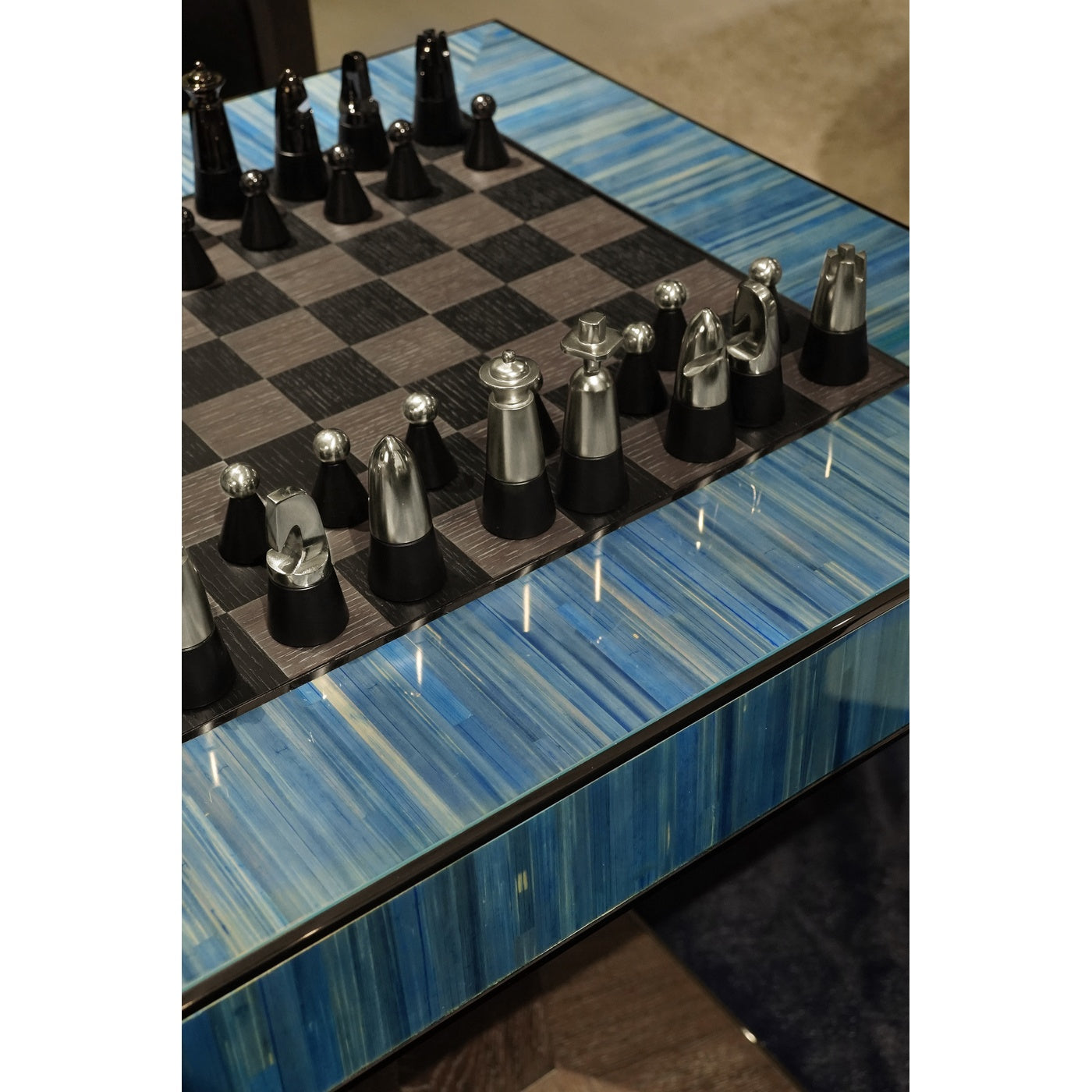 Sapphire Straw Game Table