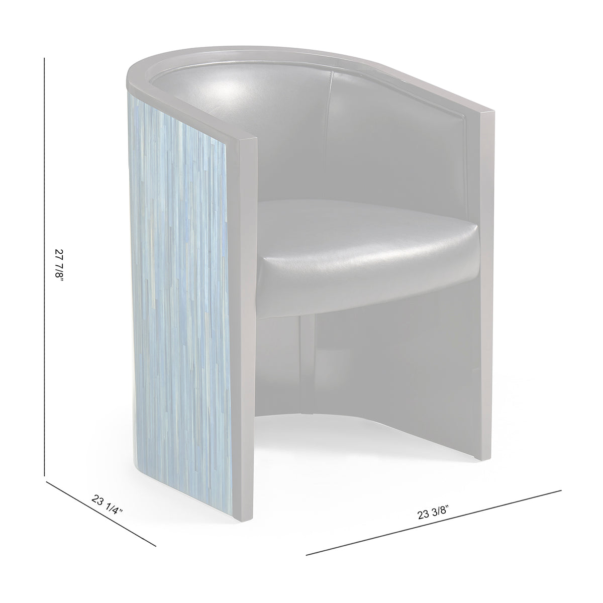 Sapphire Straw Barrel Chair