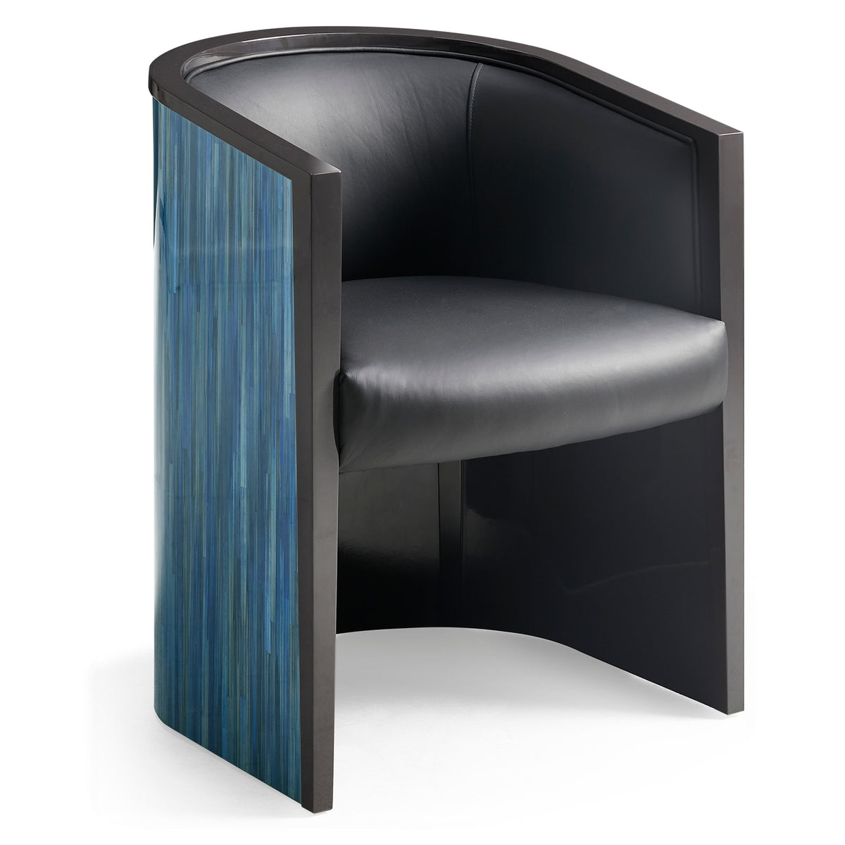 Sapphire Straw Barrel Chair