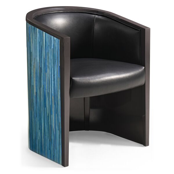 Sapphire Straw Barrel Chair