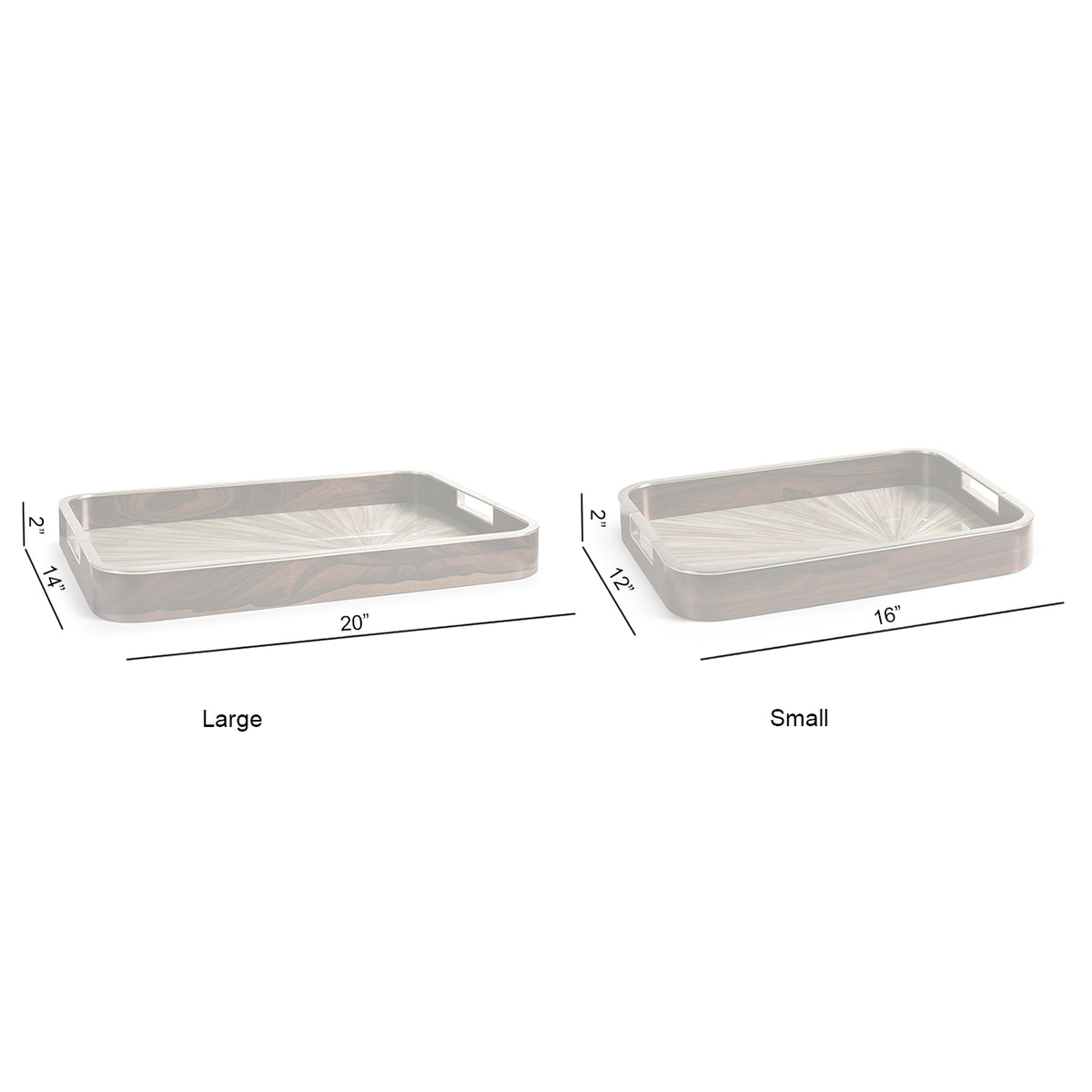 Terra Rectangular Tray - Set of 2