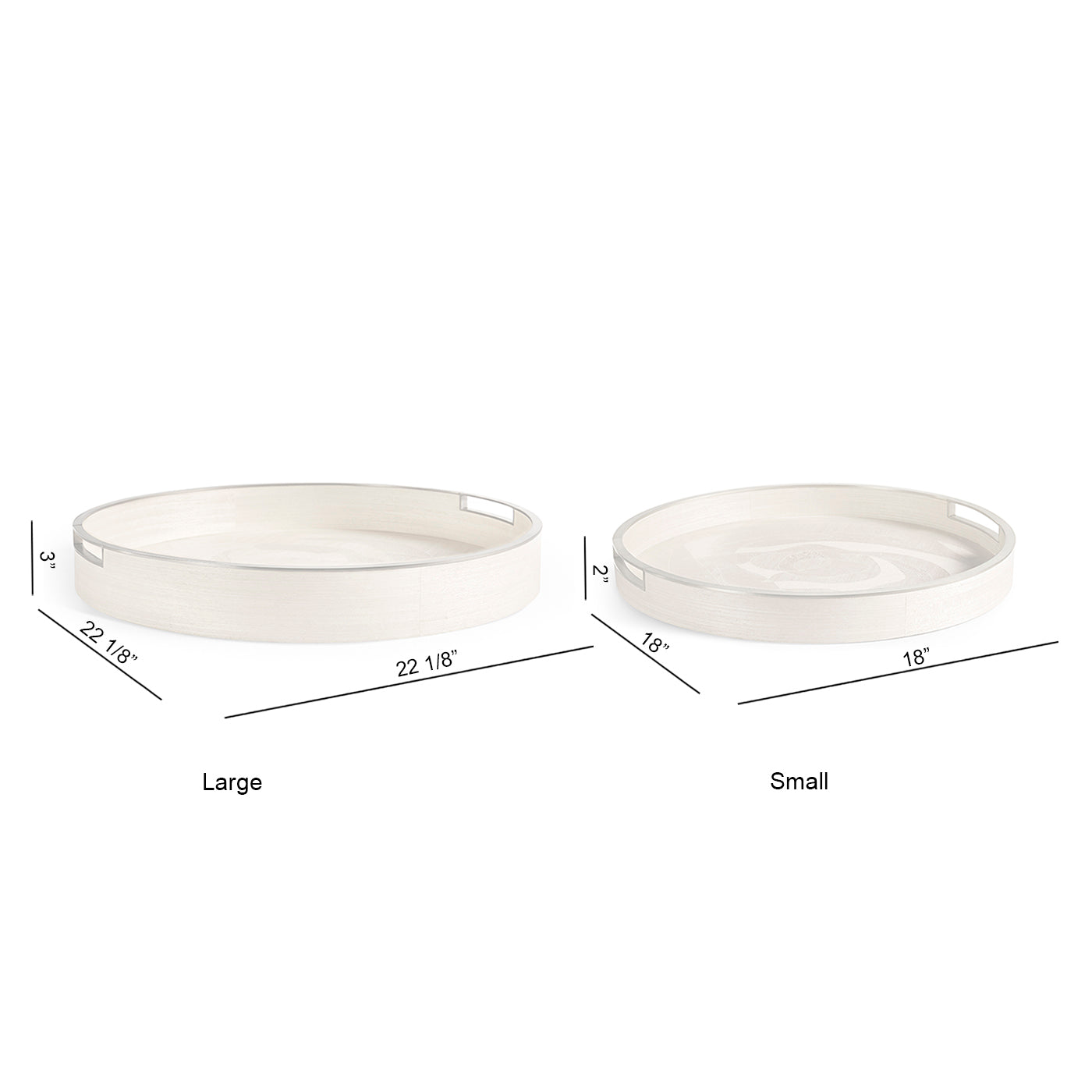 Tidepool Round Tray - Set of 2