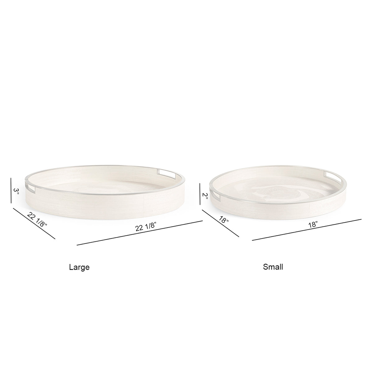 Tidepool Round Tray - Set of 2