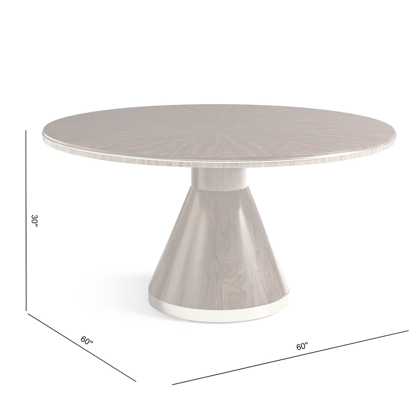 Terra Ziricote Round Dining Table 60"