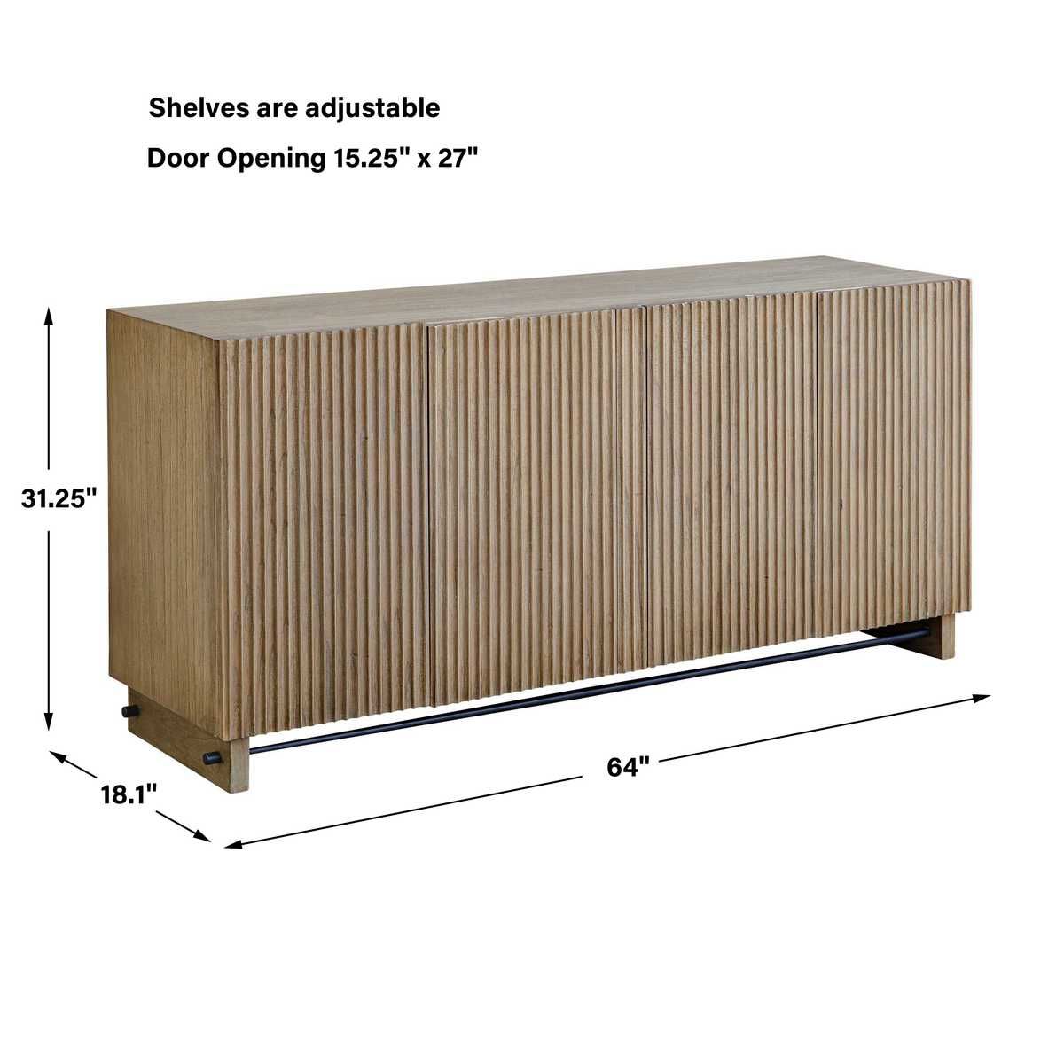 Kellem 4 Door Cabinet – Furniture by Uttermost | Sutter & Vale