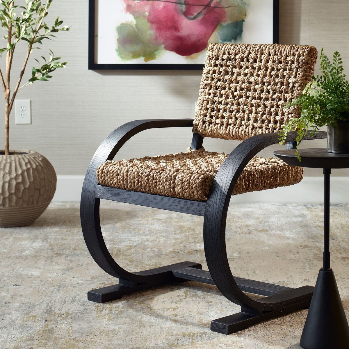 Rehema Dining Chair, Black – Furniture by Uttermost | Sutter & Vale