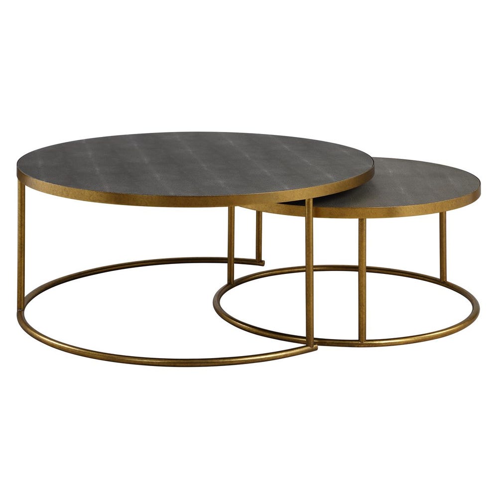 Aragon Nesting Coffee Tables, Gray S/2
