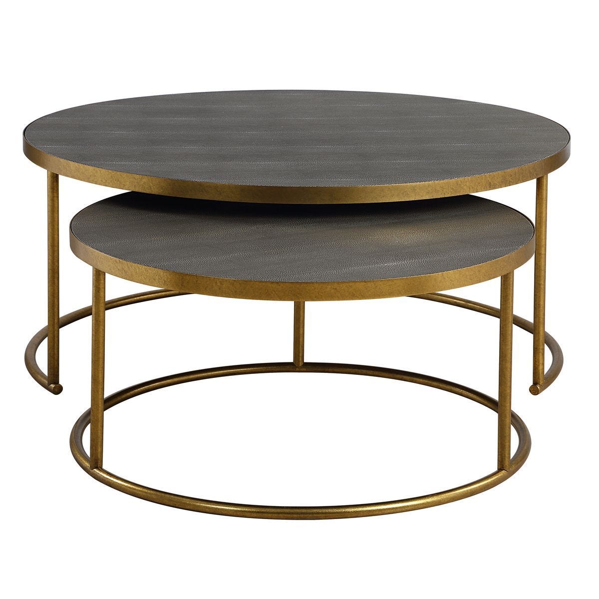 Aragon Nesting Coffee Tables, Gray S/2 – Furniture by Uttermost | Sutter & Vale