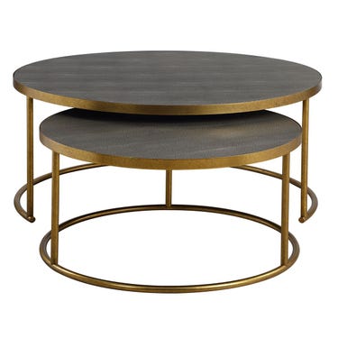 Aragon Nesting Coffee Tables, Gray S/2