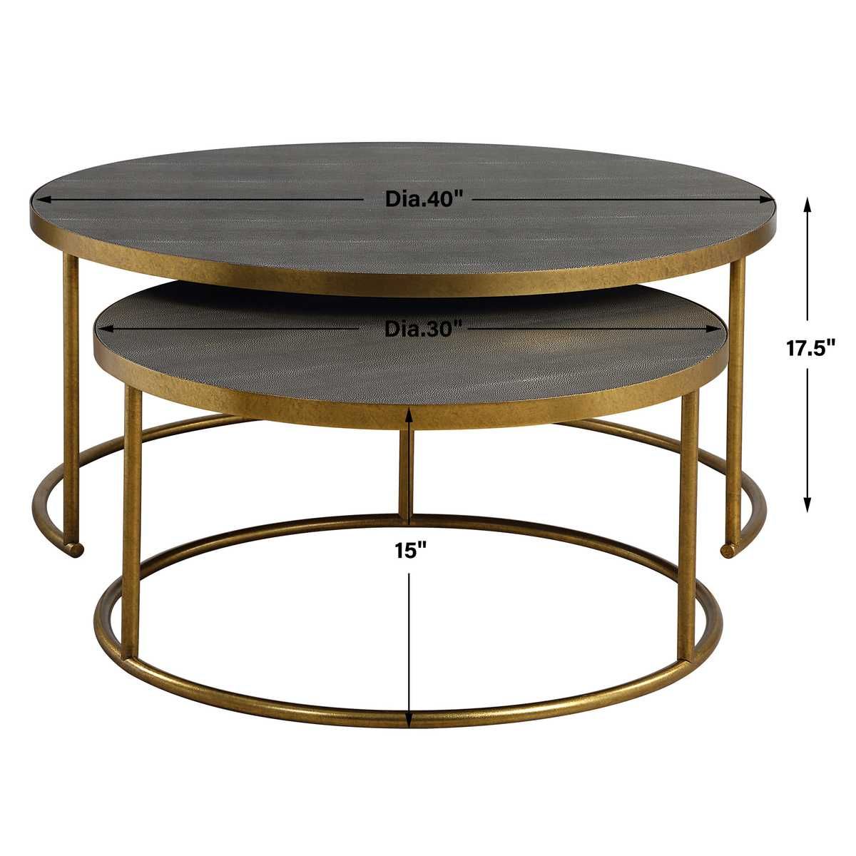 Aragon Nesting Coffee Tables, Gray S/2 – Furniture by Uttermost | Sutter & Vale