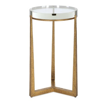 Midas Round Accent Table, Gold
