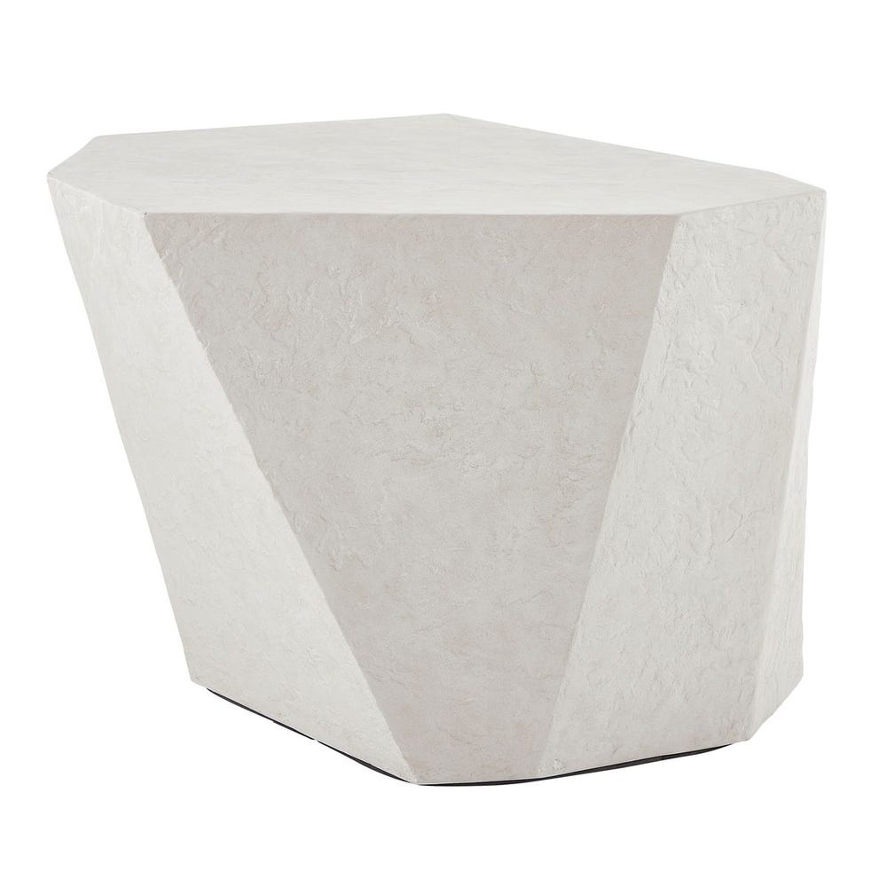 Parra Indoor-Outdoor Side Table, Limestone