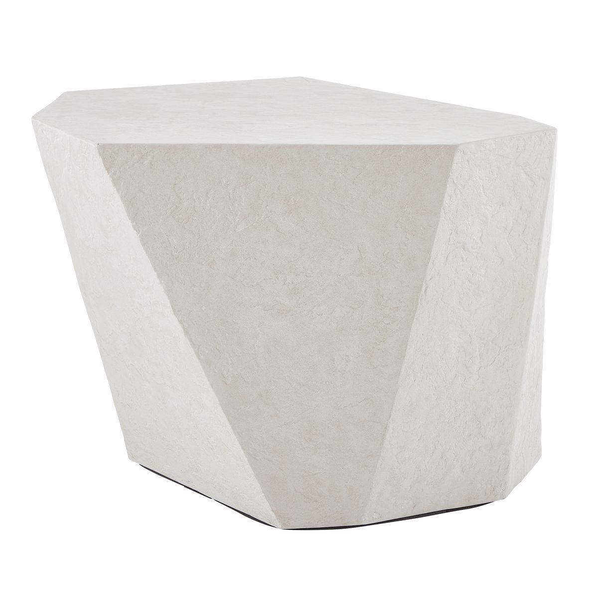 Parra Indoor-Outdoor Side Table, Limestone – Furniture by Uttermost | Sutter & Vale