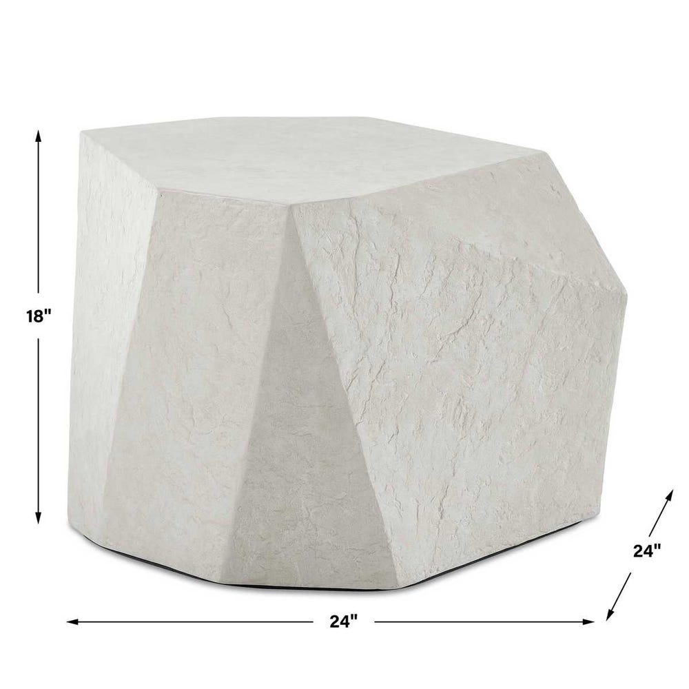 Parra Indoor-Outdoor Side Table, Limestone