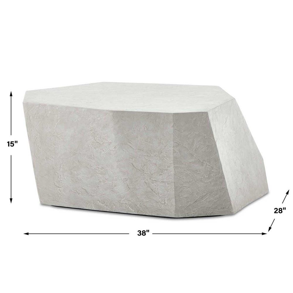 Parra Indoor-Outdoor Coffee Table, Limestone