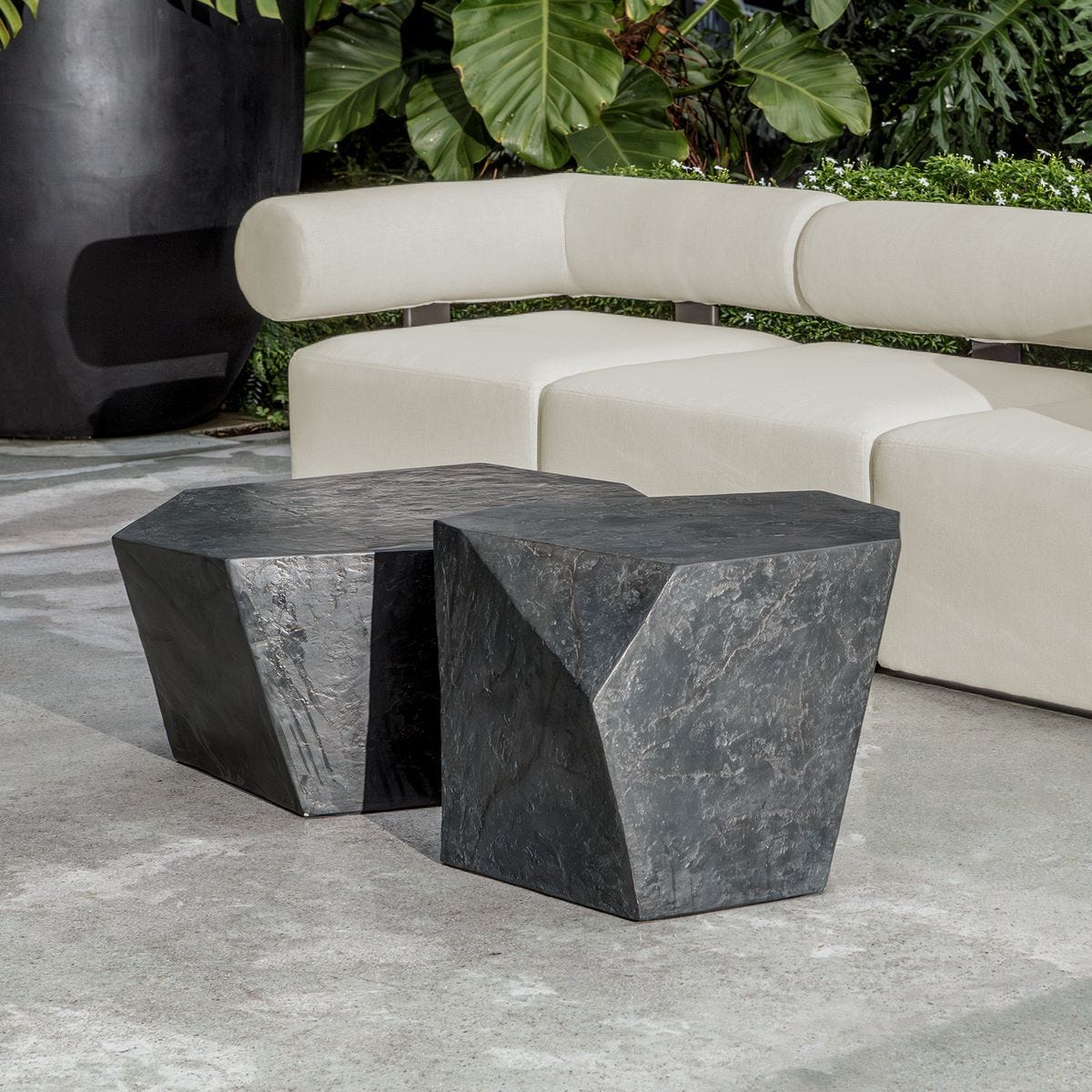 Parra Indoor-Outdoor Side Table, Slate – Furniture by Uttermost | Sutter & Vale