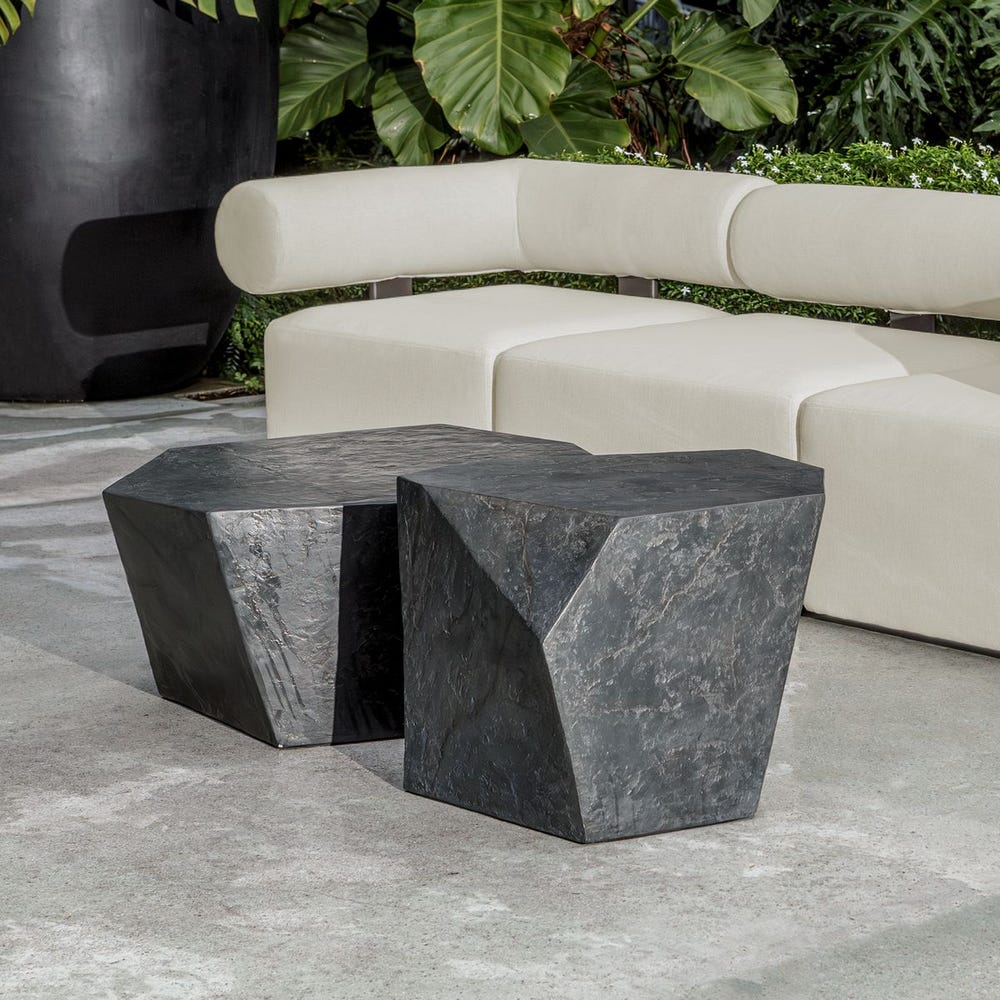 Parra Indoor-Outdoor Side Table, Slate