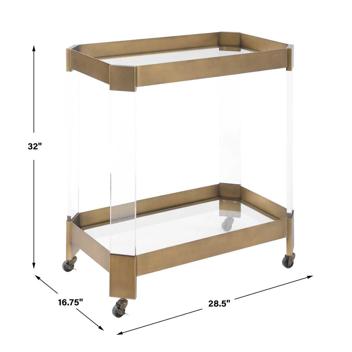 Giselle Bar Cart – Furniture by Uttermost | Sutter & Vale