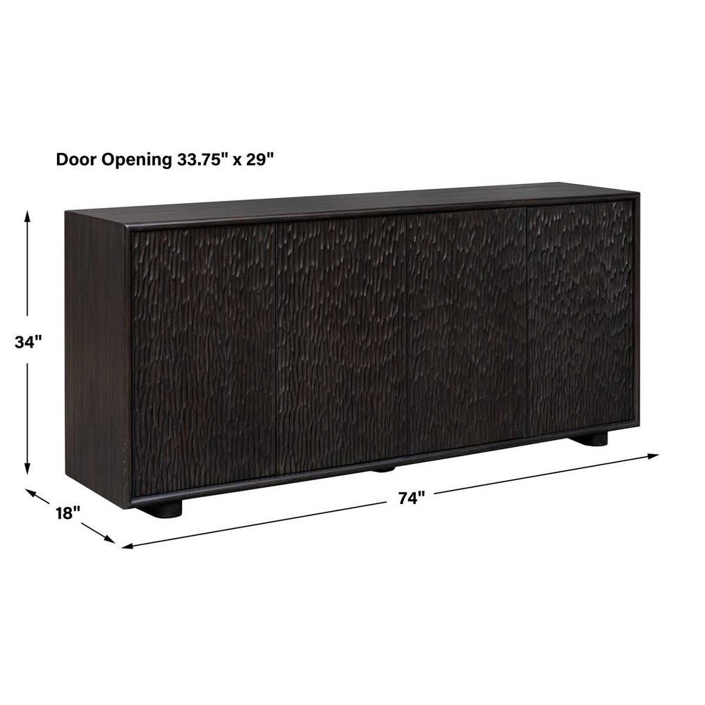 Stevenson 4 Door Cabinet, Ebony