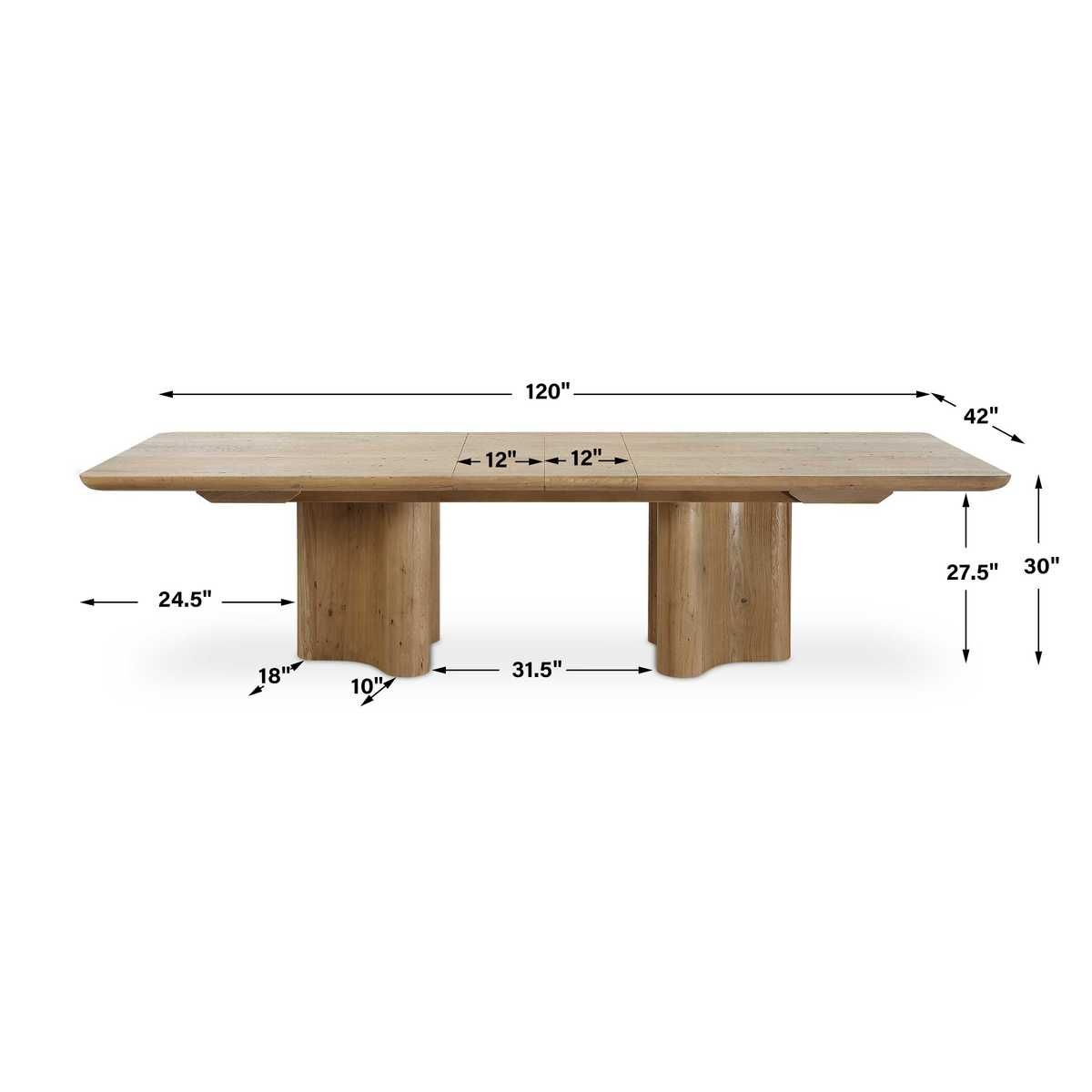 Cecelia Dining Table, 2 Cartons by Uttermost