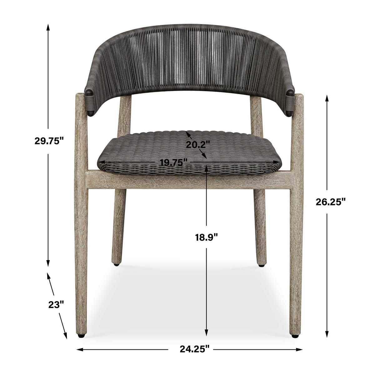 Dermott Outdoor Dining Chair, 2 Per Box, Priced Each