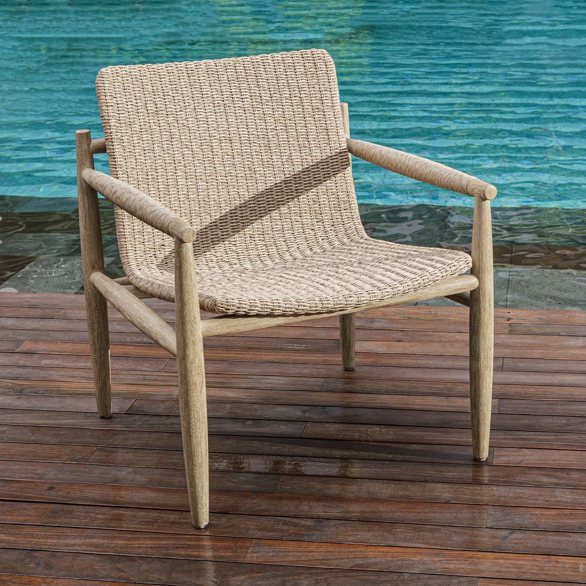 Sumba Outdoor Lounge Chair, Oatmeal – Furniture by Uttermost | Sutter & Vale