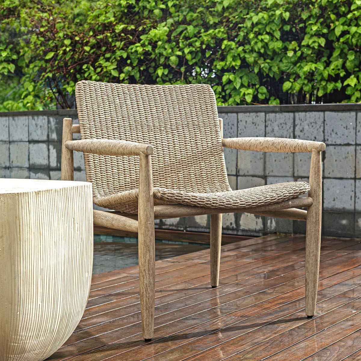 Sumba Outdoor Lounge Chair, Oatmeal – Furniture by Uttermost | Sutter & Vale