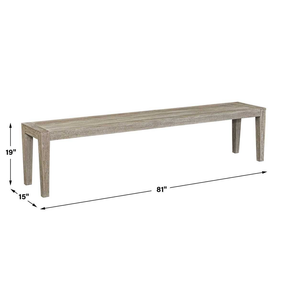 Kirkham Outdoor Bench – Furniture by Uttermost | Sutter & Vale