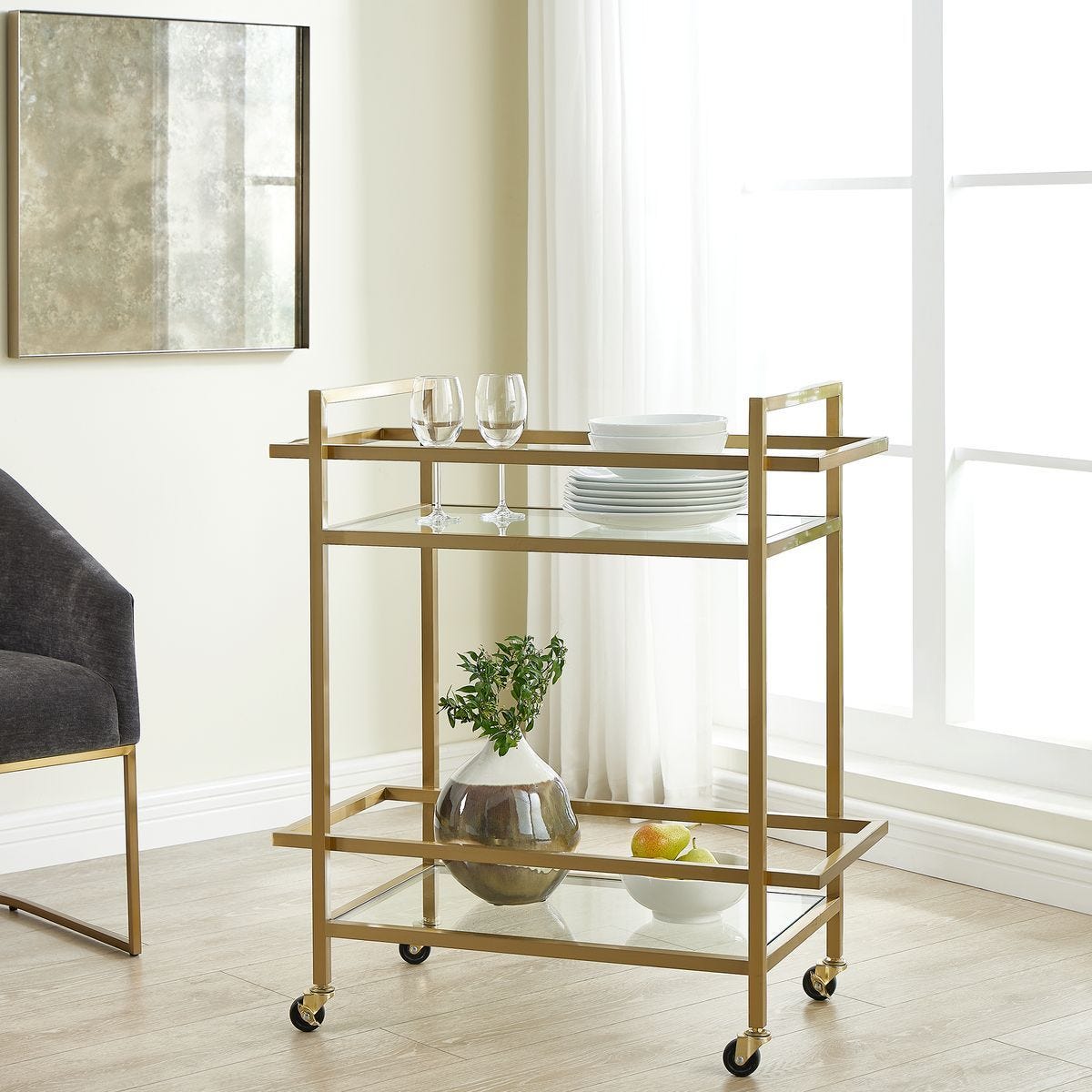 Erena Bar Cart – Furniture by Uttermost | Sutter & Vale