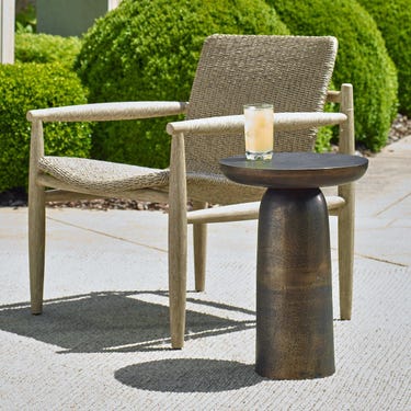 Joppa Indoor-Outdoor Accent Table, Golden Dark Bronze